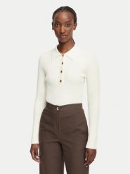 MICHAEL Michael Kors Sweter MR661ER5ZV Kremowy Slim Fit. Białe swetry MICHAEL Michael Kors, m, bez wzorów, z wiskozy, bez ramiączek. Za 789.99 zł.