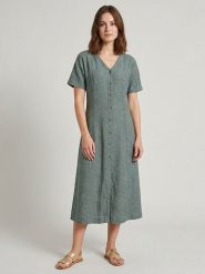 MOSS COPENHAGEN Sukienka "Viana" w kolorze zielonym rozmiar: L. Zielone sukienki Moss Copenhagen, l, bez wzorów, bez kołnierzyka, bez ramiączek, midi. Za 184.02 zł.