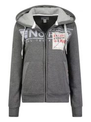 Geographical Norway Bluza "Gwen" w kolorze szarym rozmiar: S. Szare bluzy Geographical Norway, s, bez wzorów, bez kaptura. Za 120.95 zł.