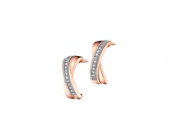 Kolczyki z różowego złota z diamentami - 0,08 ct - próba 585. Czerwone kolczyki Apart, z diamentem, złote. Za 2,659.00 zł.