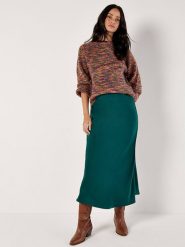 Apricot Sweter w kolorze zielono-niebiesko-pomarańczowym rozmiar: XL. Pomarańczowe swetry Apricot, xl, bez wzorów, z wełny, bez ramiączek. Za 132.36 zł.