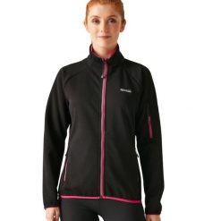 Bluza turystyczna polarowa damska Regatta Ravenhill. Czarne bluzy Regatta, bez wzorów, z polaru, bez kaptura. Za 216.70 zł.