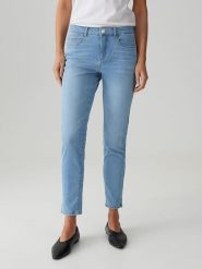 OPUS Dżinsy "Enja" - Skinny fit - w kolorze błękitnym rozmiar: 38/L28. Niebieskie jeansy Opus, l, z aplikacjami. Za 198.95 zł.
