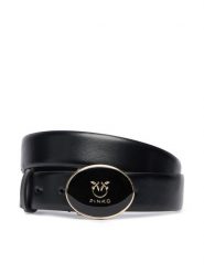 PINKO Pasek Damski Round Enamel H2,8 Belt 20252 PLT01 105478.A2QL Czarny. Czarne paski Pinko, bez wzorów, ze skóry. Za 629.99 zł.