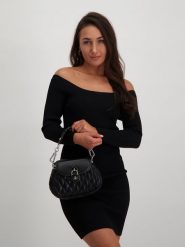 Steve Madden Sukienka "Aren" w kolorze czarnym rozmiar: XS. Czarne sukienki Steve Madden, xs, bez wzorów, prążkowane, bez kołnierzyka, bez ramiączek, mini. Za 74.81 zł.