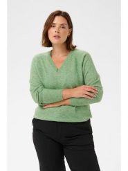 KAFFE curve Sweter w kolorze jasnozielonym rozmiar: L. Zielone swetry KAFFE curve, l, bez wzorów, bez ramiączek. Za 126.99 zł.