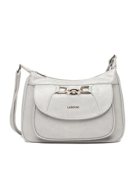 Lasocki Torebka CEO-LSK-L-016-09 Szary. Szare listonoszki Lasocki, bez wzorów, z materiału, bez dodatków. Za 189.99 zł.