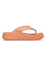 Crocs Japonki "Getaway Platform" w kolorze pomarańczowym rozmiar: 42/43. Pomarańczowe klapki Crocs, bez wzorów, z otwartym noskiem, bez obcasa, na platformie. Za 114.44 zł.