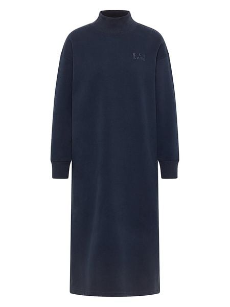 ELBSAND Sukienka dresowa "Roomi" w kolorze granatowym rozmiar: L. Niebieskie sukienki ELBSAND, l, bez wzorów, z bawełny, bez kołnierzyka, bez ramiączek, maxi. Za 199.65 zł.