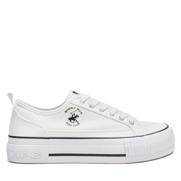 Trampki Beverly Hills Polo Club. Białe trampki Beverly Hills Polo Club, bez wzorów, bez zapięcia. Za 119.99 zł.