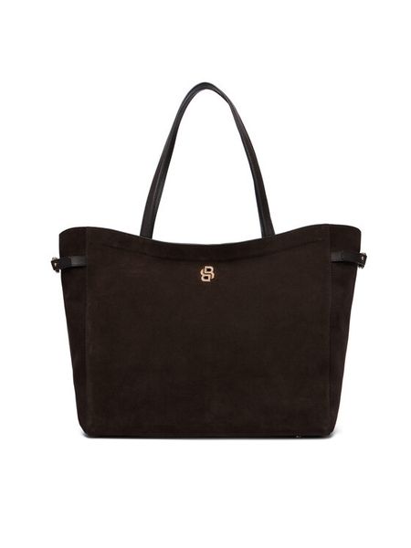 BOSS Torebka Beyond 50563347 Brązowy ciemny. Brązowe shopper Boss, bez wzorów, ze skóry, bez dodatków. Za 1,190.99 zł.