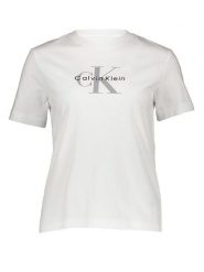 Calvin Klein Koszulka w kolorze białym rozmiar: S. Białe bluzki Calvin Klein, s, bez wzorów, z bawełny, bez kołnierzyka, bez ramiączek. Za 126.99 zł.