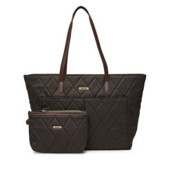 Torebka Barbour. Brązowe torebki klasyczne Barbour, bez wzorów, bez dodatków. Za 524.99 zł.