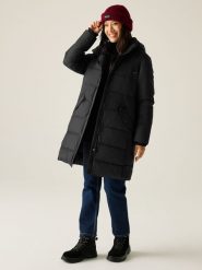 Regatta Płaszcz pikowany "Eryn" w kolorze czarnym rozmiar: 36. Czarne płaszcze Regatta, bez wzorów, bez kaptura. Za 314.75 zł.