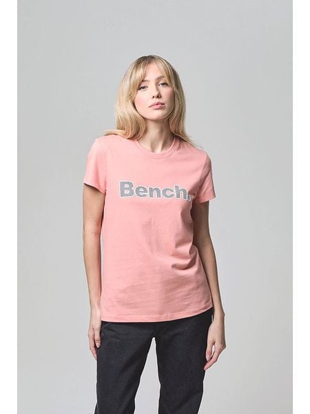 Bench Koszulka "Leora" w kolorze koralowym rozmiar: 36. Czerwone bluzki Bench, bez wzorów, z bawełny, bez kołnierzyka, bez ramiączek. Za 56.93 zł.