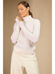 Perfect Cashmere Kaszmirowy golf "Elly" w kolorze kremowym rozmiar: S. Brązowe golfy Perfect Cashmere, s, bez wzorów, z kaszmiru, bez ramiączek. Za 478.99 zł.