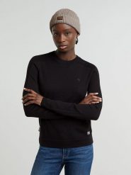G-Star Sweter w kolorze czarnym rozmiar: S. Czarne swetry G-Star, s, bez wzorów, z wełny, bez ramiączek. Za 233.33 zł.