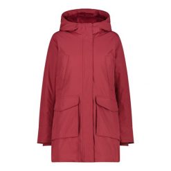 Parka damska z kapturem CMP. Czerwone parki CMP, z kapturem. Za 615.50 zł.