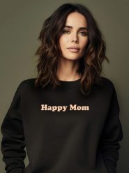 WOOOP Bluza "Happy Mom" w kolorze czarnym rozmiar: L. Czarne bluzy Wooop, l, bez wzorów, z bawełny, bez kaptura. Za 96.37 zł.