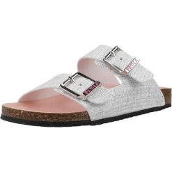 Sandały PABLOSKY 883203P Srebrny. Szare sandały PABLOSKY, bez wzorów, z tkaniny, bez obcasa, bez zapięcia. Za 239.99 zł.