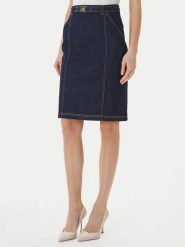 Luisa Spagnoli Spódnica jeansowa Tennista 542818 Granatowy Slim Fit. Niebieskie spódnice LUISA SPAGNOLI, bez wzorów, z bawełny. Za 1,019.00 zł.