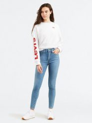 Levi´s Dżinsy - Skinny fit - w kolorze niebieskim rozmiar: W25/L30. Niebieskie jeansy l, z aplikacjami, z podwyższonym stanem. Za 184.46 zł.