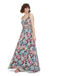 Vera Mont Sukienka w kolorze różowo-antracytowo-błękitnym rozmiar: 40. Czarne sukienki Vera Mont, bez wzorów, bez kołnierzyka, bez ramiączek, maxi. Za 245.96 zł.