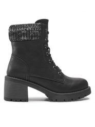 Clara Barson Trzewiki WS5898-10 Czarny. Czarne botki Clara Barson, bez wzorów, ze skóry, bez obcasa, na słupku, bez zapięcia. Za 179.99 zł.