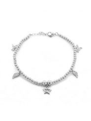 CHARM'S Srebrna bransoletka z zawieszką rozmiar: onesize. Szare bransoletki CHARM'S, srebrne. Za 162.87 zł.