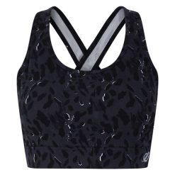 Damski Biustonosz Sportowy Swift II Z Nadrukiem Zwierzęcym. Czarne bielizna sportowa Dare 2b, xs, bez wzorów. Za 59.99 zł.