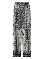 Miss Lagotte Spodnie w kolorze czarno-białym rozmiar: 40. Białe spodnie materiałowe Miss Lagotte, bez wzorów, z materiału, z podwyższonym stanem. Za 126.99 zł.