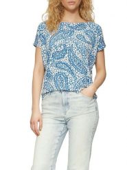 S.Oliver Koszulka w kolorze niebieskim rozmiar: 34. Niebieskie bluzki S.Oliver, s, bez wzorów, bez kołnierzyka, bez ramiączek. Za 34.77 zł.