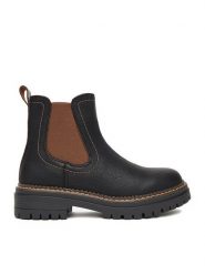 Clara Barson Sztyblety CEO-WS5195-26 Czarny. Czarne botki Clara Barson, bez wzorów, z materiału, bez obcasa, na płaskiej podeszwie, bez zapięcia. Za 159.99 zł.