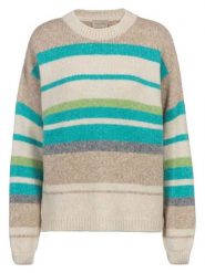 Herrlicher Sweter w kolorze turkusowo-beżowym rozmiar: M. Brązowe swetry Herrlicher, m, bez wzorów, z wełny, bez ramiączek. Za 150.02 zł.