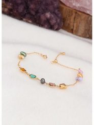 L'Atelier de Gaia Pozłacana bransoletka z perłami i cyrkoniami rozmiar: onesize. Żółte bransoletki L'Atelier de Gaia, z cyrkonią, pozłacane. Za 74.46 zł.
