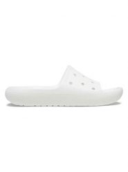 Crocs Klapki "Classic" w kolorze białym rozmiar: 41/42. Białe klapki Crocs, bez wzorów, z otwartym noskiem, bez obcasa. Za 109.95 zł.
