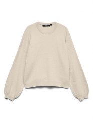 Vero Moda Sweter w kolorze kremowym rozmiar: XS. Brązowe swetry Vero Moda, xs, bez wzorów, bez ramiączek. Za 149.95 zł.
