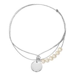 Bransoletka Elise posrebrzana. Białe bransoletki Lilou, z perłą, posrebrzane. Za 144.00 zł.