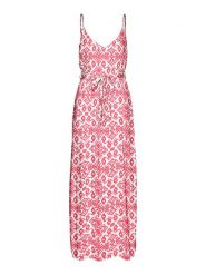 Vero Moda Sukienka w kolorze jasnoróżowo-białym rozmiar: XS. Białe sukienki Vero Moda, xs, bez wzorów, z tkaniny, bez kołnierzyka, bez ramiączek, maxi. Za 92.45 zł.