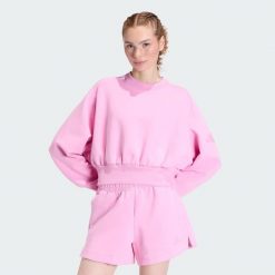 Bluza Soft Lux Loose. Czerwone bluzy Adidas, s, bez wzorów, bez kaptura. Za 279.00 zł.