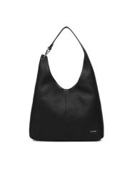 Calvin Klein Torebka Slouchy Leather Md Shoulder Bag LV04F3543G Czarny. Czarne torebki klasyczne Calvin Klein, bez wzorów, ze skóry, bez dodatków. Za 1,099.00 zł.