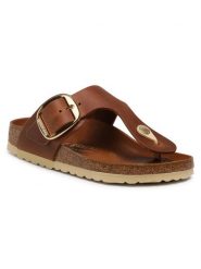 Birkenstock Japonki Gizeh Big Buckle 1018785 Brązowy. Brązowe klapki Birkenstock, bez wzorów, ze skóry, bez obcasa. Za 569.99 zł.
