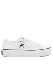 Beverly Hills Polo Club Trampki W-BHPC027M Biały. Białe trampki Beverly Hills Polo Club, bez wzorów, z materiału, bez zapięcia. Za 149.99 zł.