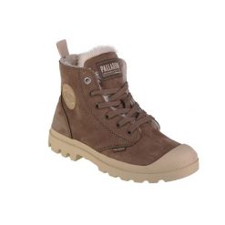 Buty sportowe Sneakersy damskie, Palladium Pampa Hi Zip WL. Brązowe obuwie sportowe Palladium, z nubiku, bez zapięcia, trekkingowe. Za 499.99 zł.
