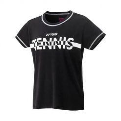 Koszulka sportowa damska Yonex Tennis Print. Czarne koszulki sportowe YONEX, bez wzorów, z poliesteru, bez ramiączek. Za 263.00 zł.