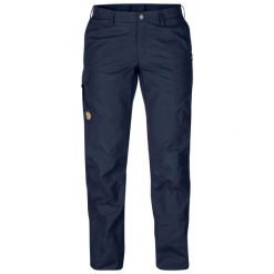 Spodnie trekkingowe damskie Fjallraven Karla Pro Trousers. Niebieskie spodnie sportowe Fjällräven, bez wzorów, trekkingowe. Za 650.99 zł.