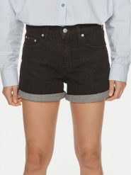 Calvin Klein Jeans Szorty jeansowe J20J222808 Czarny Regular Fit. Czarne szorty Calvin Klein Jeans, bez wzorów, z bawełny. Za 209.99 zł.