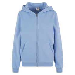 Puszysta Bluza Z Kapturem Dla Pań I Panów. Niebieskie bluzy Urban Classics, l, bez wzorów, z kapturem. Za 147.99 zł.