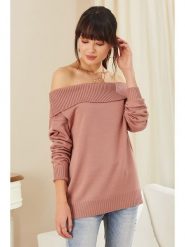 Milan Kiss Sweter w kolorze jasnoróżowym rozmiar: XL. Różowe swetry Milan Kiss, xl, bez wzorów, bez ramiączek. Za 82.05 zł.