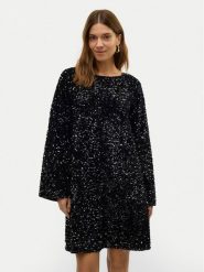 Vero Moda Sukienka koktajlowa Etta 10317153 Czarny Relaxed Fit. Czarne sukienki Vero Moda, m, bez wzorów, z syntetyku, wizytowe, bez kołnierzyka, bez ramiączek. Za 109.99 zł.